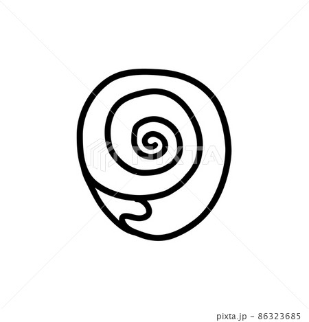 seashell. vector illustration in doodle style seashell. vector illustration in doodle style 86323685