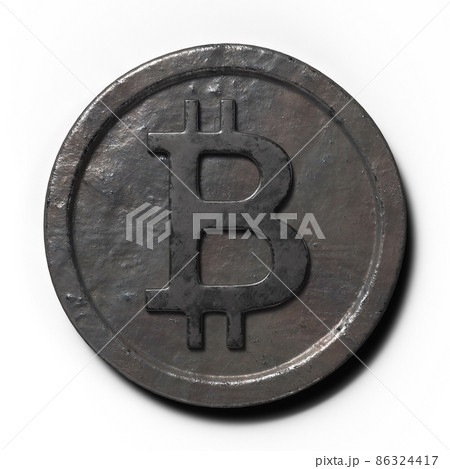 Bitcoin Cryptocurrency Iron Old Coin. 3D...のイラスト素材 [86324417] - PIXTA