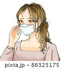 マスクをしている女性 86325175