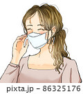 マスクをしている女性 86325176