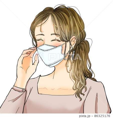 マスクをしている女性 86325176