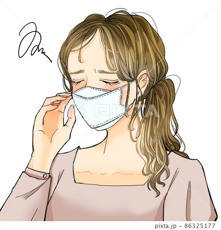 マスクをしている女性 86325177