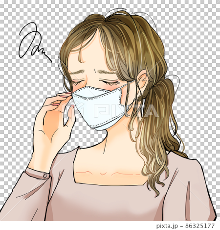 マスクをしている女性 86325177