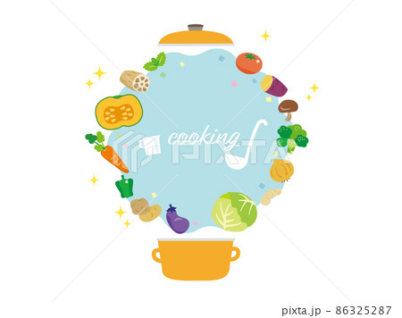 野菜料理のイメージイラスト素材 野菜料理のイメージイラスト素材 86325287