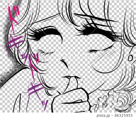 70年代少女漫画熱い視線で見つめる白目美少女白黒イラスト 70年代少女漫画熱い視線で見つめる白目美少女白黒イラスト 86325955