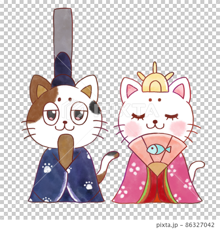 猫の雛人形のイラスト素材 [86327042] - PIXTA