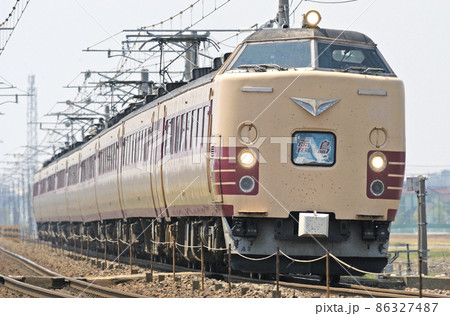 北陸本線　美川－加賀笠間　JR西日本　485系　A02編成（京都）　雷鳥 86327487