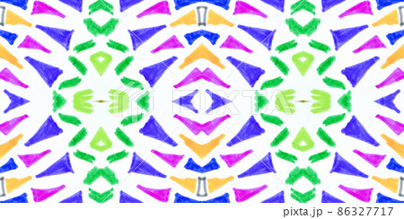 Seamless watercolor triangles pattern. Hand drawn geometric mosaic. Seamless watercolor triangles pattern. Hand drawn geometric mosaic. 86327717