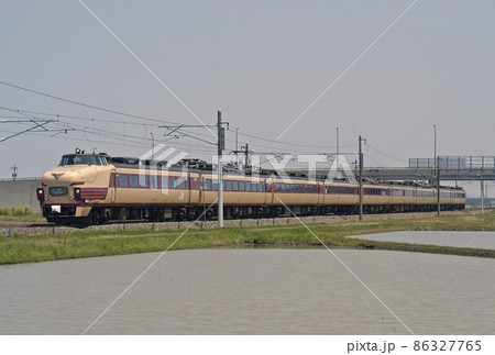 北陸本線 加賀笠間-美川 JR西日本 485系 A07編成(京都) 雷鳥 北陸本線 加賀笠間-美川 JR西日本 485系 A07編成(京都) 雷鳥 86327765