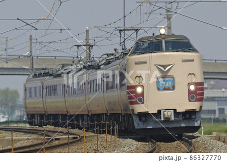 北陸本線　加賀笠間－美川　JR西日本　485系　K03編成（金沢）　加越 86327770