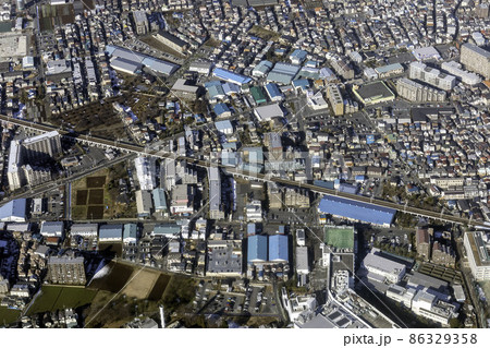 埼玉県朝霞市の本田技研工業ものづくりセンター付近を空撮 86329358