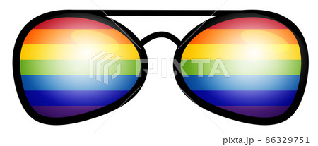 LGBT rights symbol. Love is love concept with eyeglasses. Gay parade slogan. LGBT gay and lesbian pride sticker with rainbow. LGBT rights symbol. Love is love concept with eyeglasses. Gay parade slogan. LGBT gay and lesbian pride sticker with rainbow. 86329751