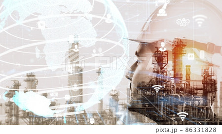 Future factory plant and inventive energy industry concept 86331828