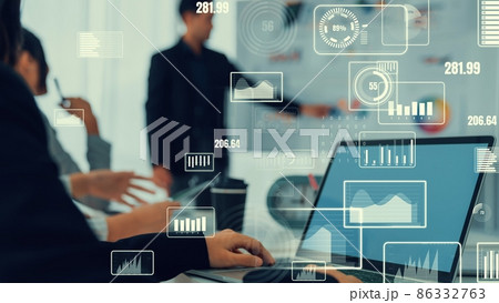 Business dashboard for financial data analysis envisional graphic 86332763