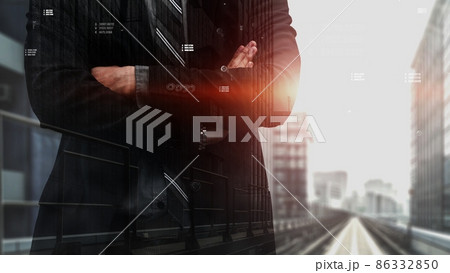 Conceptual business dashboard for financial data analysis 86332850