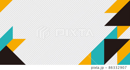 動きを感じさせるリズム感のあるポップな背景素材 86332907