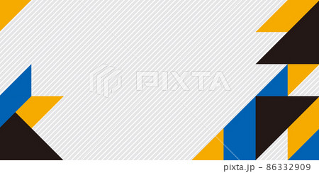 動きを感じさせるリズム感のあるポップな背景素材 86332909