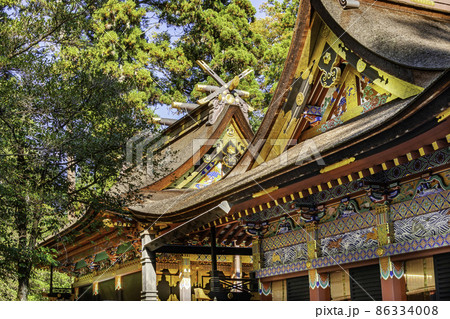 一之宮貫前神社　拝殿と本殿　群馬県富岡市 86334008