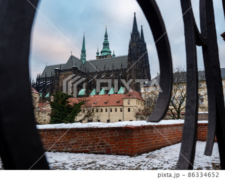Framed Prague Castle and Saint Vitus Cathedral, Czech Republic Framed Prague Castle and Saint Vitus Cathedral, Czech Republic 86334652