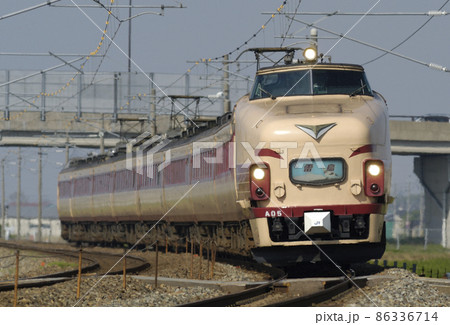 北陸本線 加賀笠間-美川 JR西日本 485系 A05編成(京都) 雷鳥 北陸本線 加賀笠間-美川 JR西日本 485系 A05編成(京都) 雷鳥 86336714