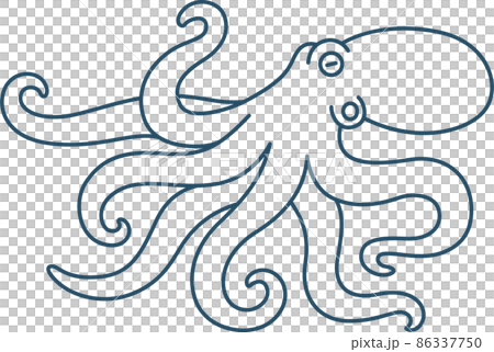 Octopus line art drawing Octopus line art drawing 86337750