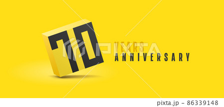 70 years anniversary vector icon, logo. Isolated graphic number 86339148
