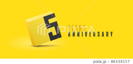 5 years anniversary vector icon, logo. Isolated graphic number 5 years anniversary vector icon, logo. Isolated graphic number 86339157