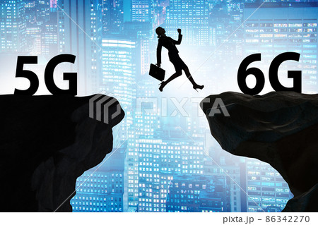 Concept of moving from 5g technology to 6g Concept of moving from 5g technology to 6g 86342270