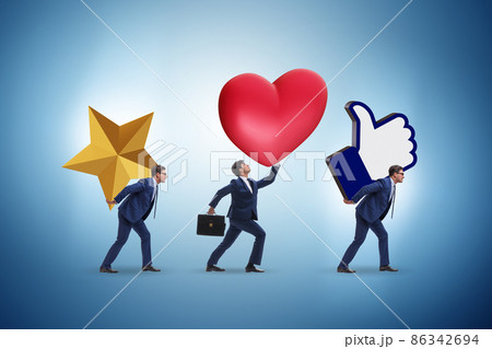 Businessman in social engagement concept 86342694