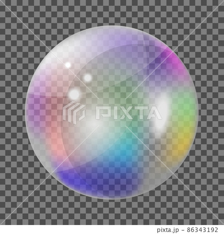 Soap bubble vector on transparent background 86343192