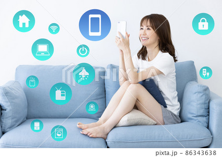 若い女性 IOTイメージ 若い女性 IOTイメージ 86343638