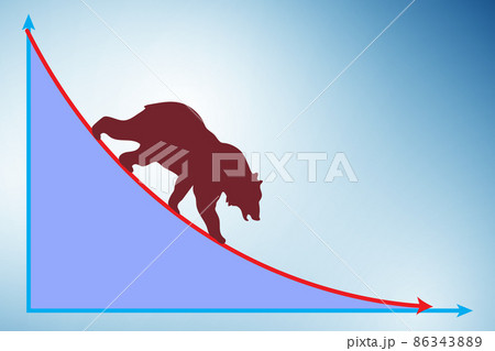 Business illustration of bearish market 86343889