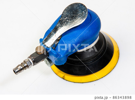 Blue technology centrifugal wind scrubber on white background. Blue technology centrifugal wind scrubber on white background. 86343898