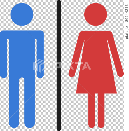 廁所象形圖男性和女性圖圖標 86344258