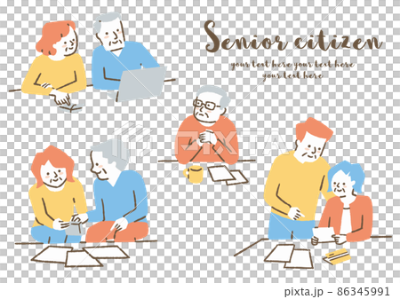 Senior_set_color to manage household budget 86345991
