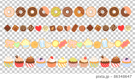 スイーツのラインイラスト スイーツのラインイラスト 86348647