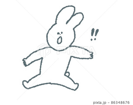 驚きのうさぎイラスト 86348676