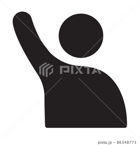 Human raised hand icon vector for your website design, logo, app, UI. illustration Human raised hand icon vector for your website design, logo, app, UI. illustration 86348773