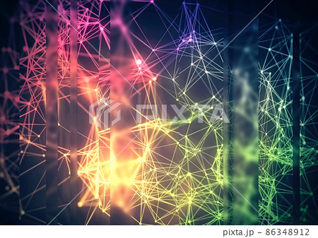 コンピュータネットワークの概念イラスト 86348912