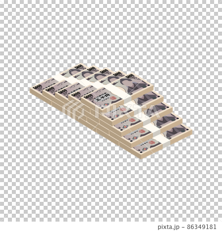 5,000 yen, a bundle of bills, money, cash 86349181