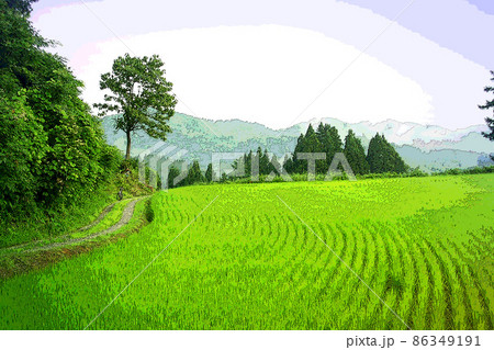 棚田の風景 86349191