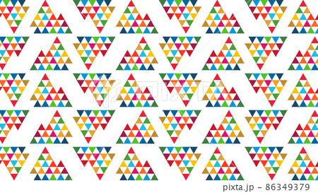 鱗文様とSDGsカラーの背景 16:9 鱗文様とSDGsカラーの背景 16:9 86349379