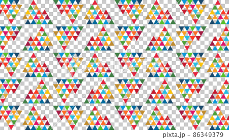 鱗文様とSDGsカラーの背景 16:9 鱗文様とSDGsカラーの背景 16:9 86349379