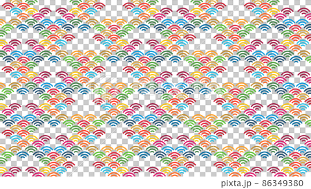 SDGs color Japanese pattern colorful Qinghai wave background material 16: 9 SDGs color Japanese pattern colorful Qinghai wave background material 16: 9 86349380