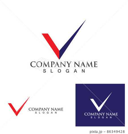 V Logo Template vector 86349428