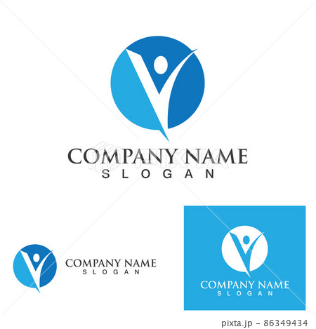 V Logo Template vector 86349434