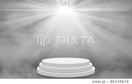 white podium on dark background 86349878