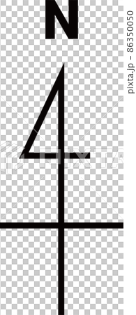 シンプルな方位マークのアイコンイラスト no.04 86350050