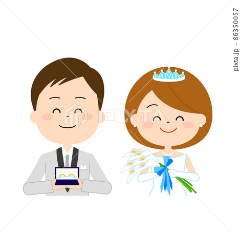 結婚式を迎えるカップル 86350057