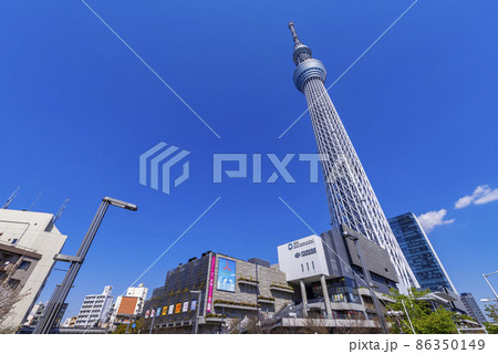 東京スカイツリーと東京ソラマチの風景 東京スカイツリーと東京ソラマチの風景 86350149